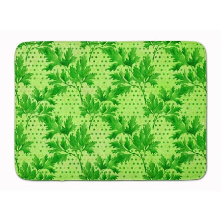 Carolines Treasures Watercolor Parsley Machine Washable Memory Foam Mat BB7573RUG